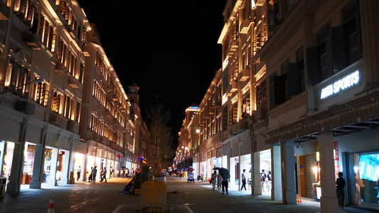 福建厦门中山路步行街购物商业圈夜景灯光4K实拍视频视频
