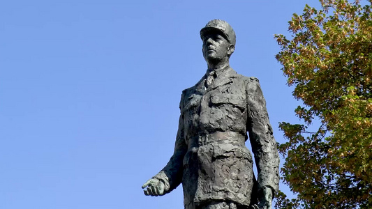 雕刻在CharlesdeGaulle的纪念碑上视频