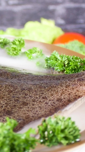 海鲜比目鱼海产品22秒视频