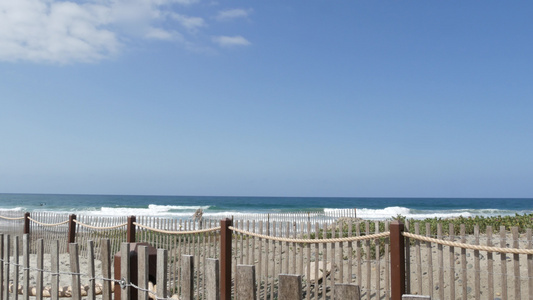 在海滩加利福尼亚海岸线美国的夏天波浪太平洋沿岸海边视频