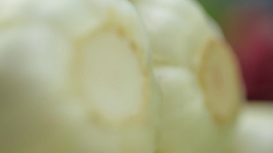 农贸市场特写大白菜视频