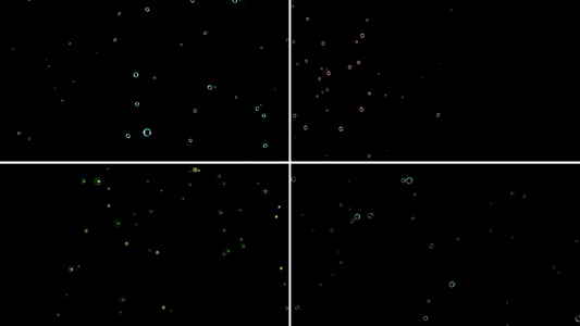 一组漂浮气泡粒子动画3视频