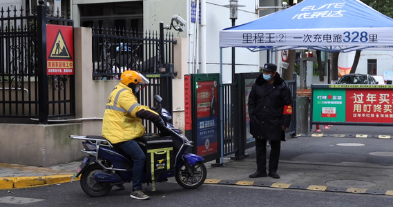 疫情期间外卖小哥【该编辑视频无肖像权，请勿商用】视频