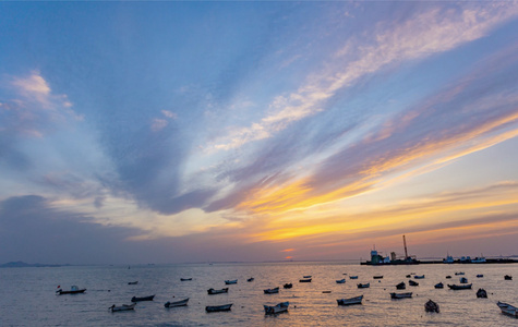 4K夕阳晚霞流云延时视频