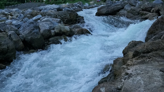 山涧水流溪水小河升格慢动作视频