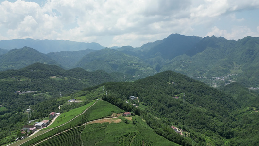 祖国大好河山山川蓝天白云自然风景航拍视频