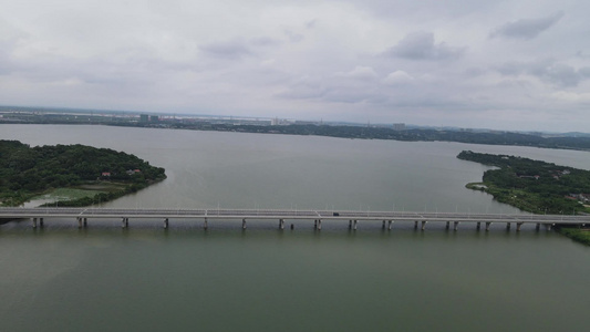 湖南岳阳城市风光航拍视频