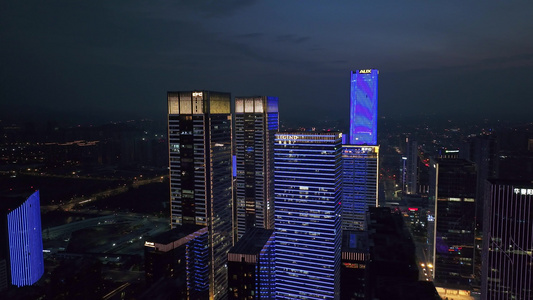 杭州未来科技城夜景视频