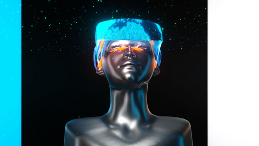 4K三维VR眼镜元宇宙背景视频