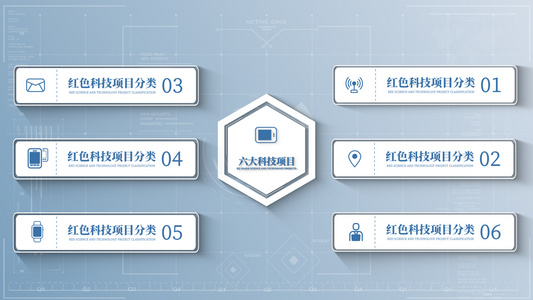 白色简洁明亮企业分类数据展示项目分类目录视频