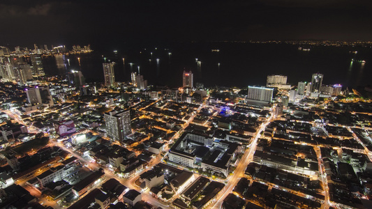 乔治城夜里交通堵塞的时间跨度视频