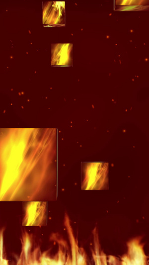 玻璃燃烧着火焰色背景15秒视频