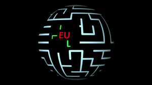 含有红色文字绿线和可能的解决方案的迷宫动画eu13秒视频