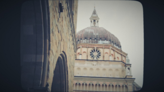 欧洲古老教堂的外表视频