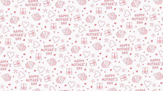 快乐的母亲日有心在粉红背景视频