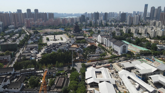 航拍湖北武汉归元禅寺4A景区[真水]视频