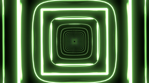绿色和白色三德形状有无尽无缝环状的荧光颜色16秒视频