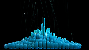 水晶建筑城市生长动画9秒视频