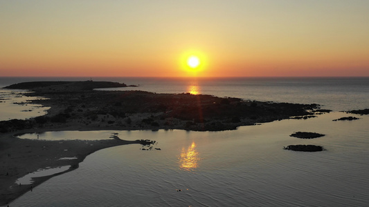 希腊克里特岛西南部Elafonissi著名异国天堂视频