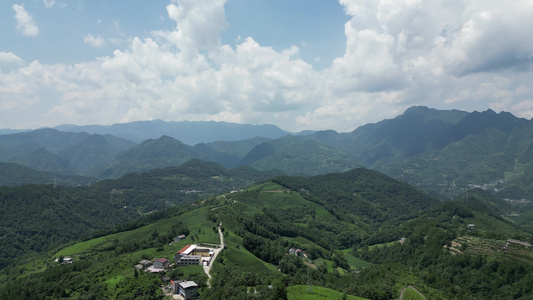 祖国大好河山山川蓝天白云自然风景航拍视频