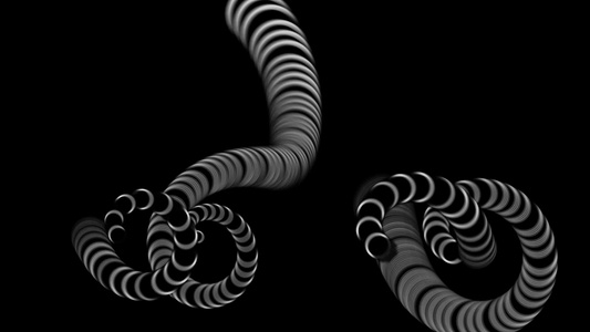 设计黑背景章鱼触角的动画视频