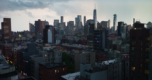 城市景观的日出15秒视频