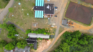 系统厂后污水处理过程中污水处理厂水箱的鸟瞰图17秒视频