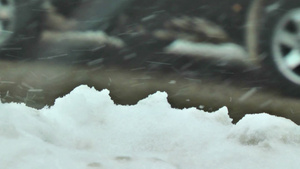 雪中的道路8秒视频