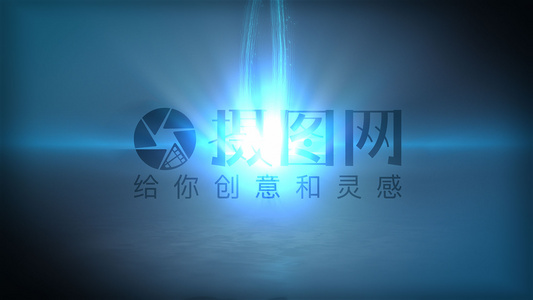 震撼粒子光条穿越光闪LOGO演绎视频