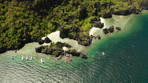 热带海水环礁湖和海滩菲利平斯河埃尼多河17秒视频