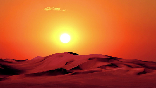 沙漠中的日落视频