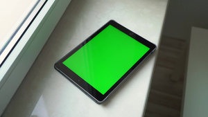 显示绿色屏幕的平板板铬密钥电子设备工具笔记本电脑6秒视频