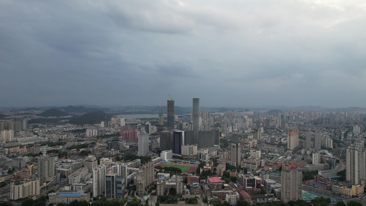 江苏徐州城市风光航拍高楼建筑风景视频