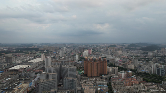 江苏徐州城市风光航拍高楼建筑风景视频
