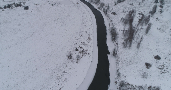 冬季河流景观视频