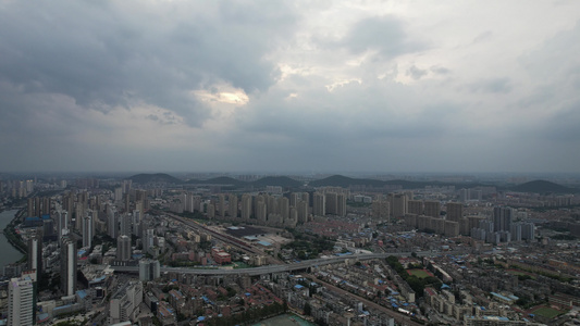 江苏徐州城市风光航拍高楼建筑风景视频