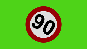 限制法国公路上80公里的限速绿屏16秒视频