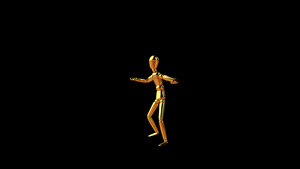 有趣的金色模特舞无缝环环阿尔法频道21秒视频