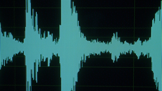 屏幕关闭监视器上的语音声波或波形显示计算机屏幕上的视频