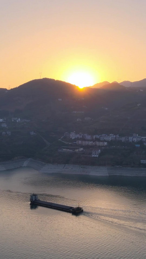 5A景区长江三峡巴东巫峡日落延时西陵峡35秒视频