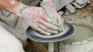 制作陶器的手30秒视频