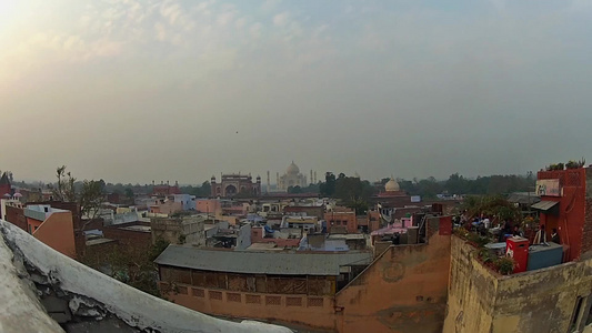 印度阿格拉泰姬陵景观视频