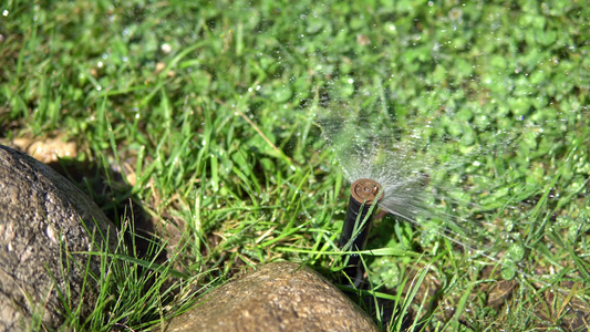 用于自动给草地草坪浇水的灌溉机视频