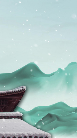 大寒冬季红梅花背景视频中国风40秒视频