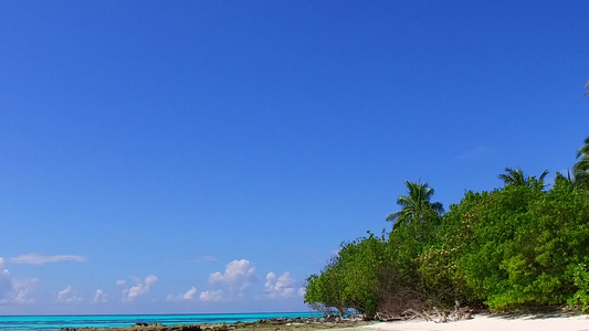 热带度假度假胜地海滩探险旅游蓝水和清洁沙滩背景靠近视频