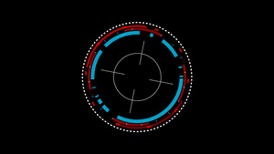 4K科技圆圈目标锁定全息素材10秒视频