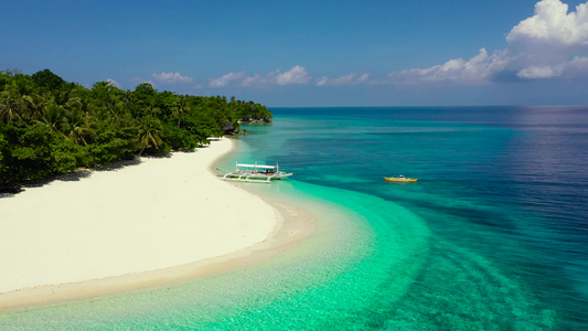 马哈巴岛菲利平群岛美丽的白沙滩视频