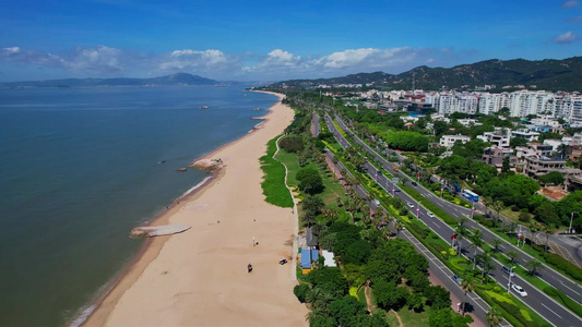 厦门航拍环岛路海边风景视频