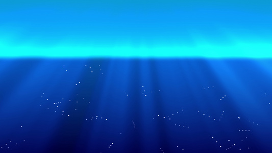 深蓝色水下光照太阳4k视频