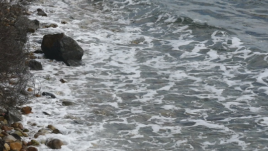 海浪顶视图慢动视频